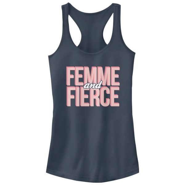 Junior_s CHIN UP Femme and Fierce Racerback Tank Top