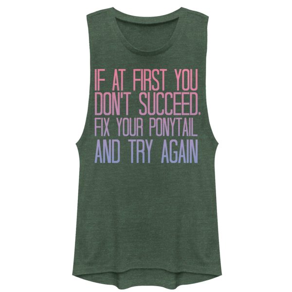 Junior_s CHIN UP Fix Your Ponytail and Succeed Festival Muscle Tee