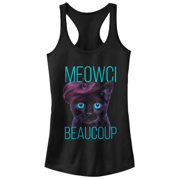 Junior_s CHIN UP French Cat Racerback Tank Top