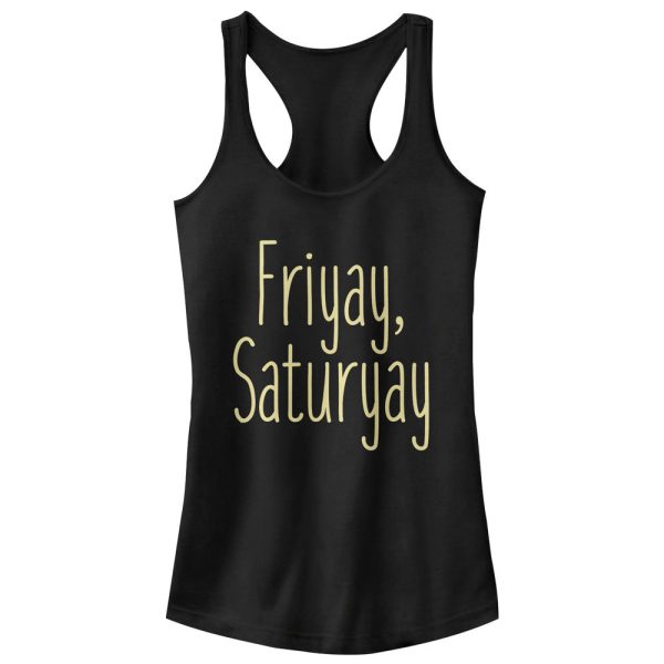 Junior_s CHIN UP Friyay Saturyay Racerback Tank Top