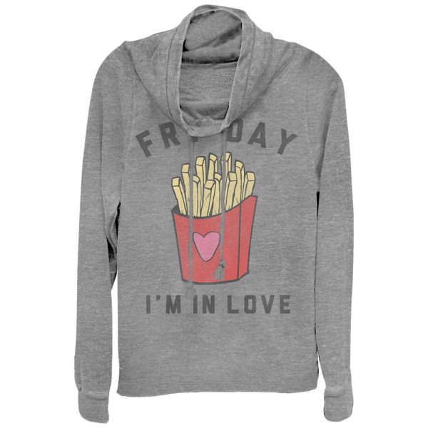 Junior_s CHIN UP Fry Day In Love Cowl Neck Sweatshirt