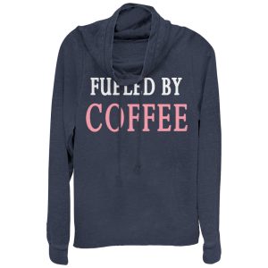 Junior_s CHIN UP Fueled By Coffee Cowl Neck Sweatshirt