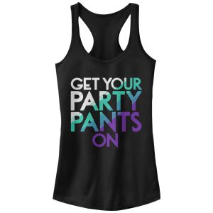 Junior_s CHIN UP Get Your Party Pants On Racerback Tank Top