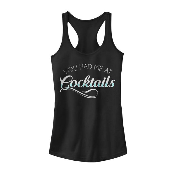 Junior_s CHIN UP Had Me at Cocktails Racerback Tank Top