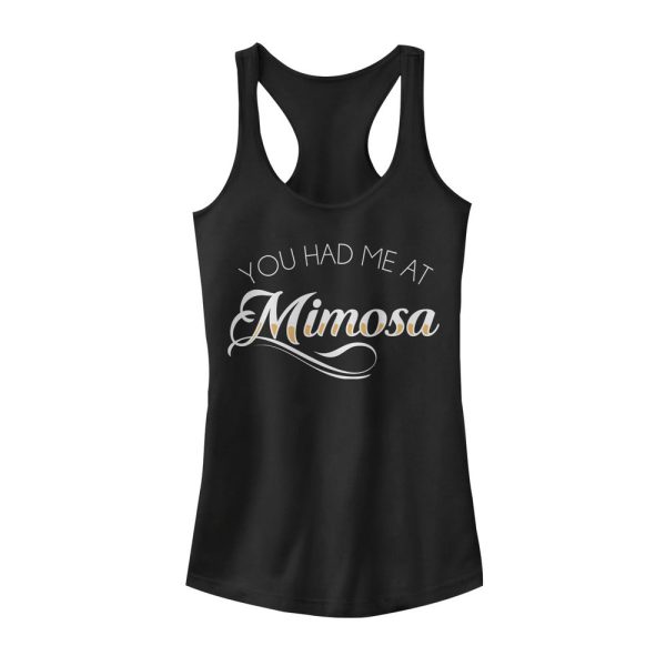 Junior_s CHIN UP Had Me at Mimosa Racerback Tank Top