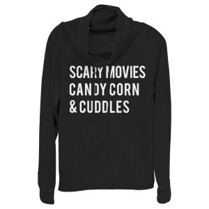 Junior_s CHIN UP Halloween Candy Corn and Cuddles Cowl Neck Sweatshirt