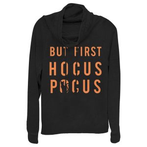 Junior_s CHIN UP Halloween Cat Hocus Pocus Cowl Neck Sweatshirt