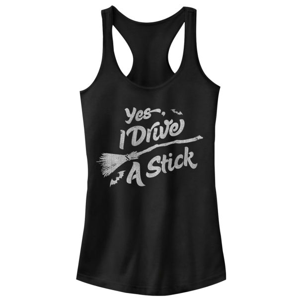 Junior_s CHIN UP Halloween Drive Stick Racerback Tank Top