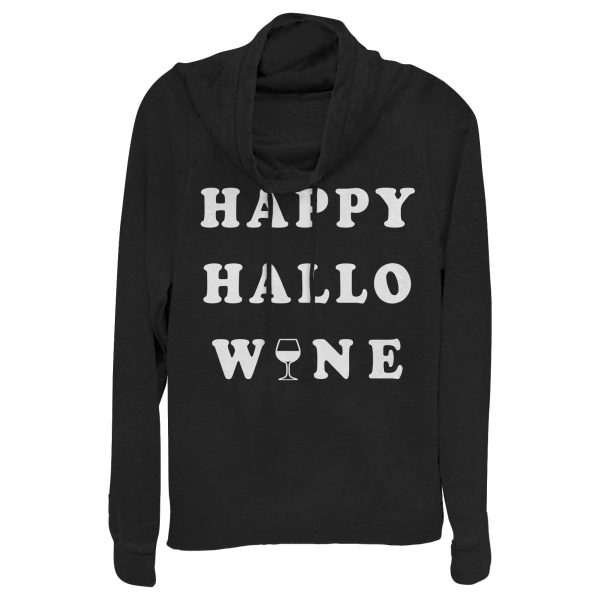 Junior_s CHIN UP Halloween Happy Wine Cowl Neck Sweatshirt