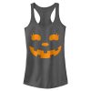 Junior_s CHIN UP Halloween Jack o_ Lantern Face Racerback Tank Top