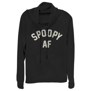 Junior_s CHIN UP Halloween Spoopy AF Cowl Neck Sweatshirt