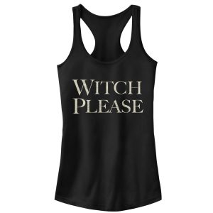 Junior_s CHIN UP Halloween Witch Please Text Racerback Tank Top