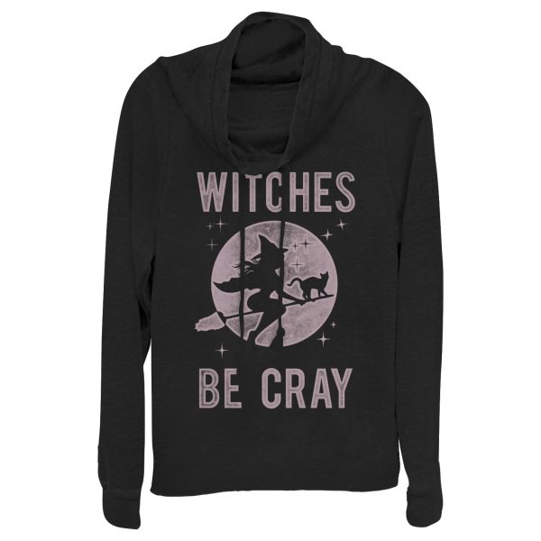 Junior_s CHIN UP Halloween Witches Be Cray Cowl Neck Sweatshirt