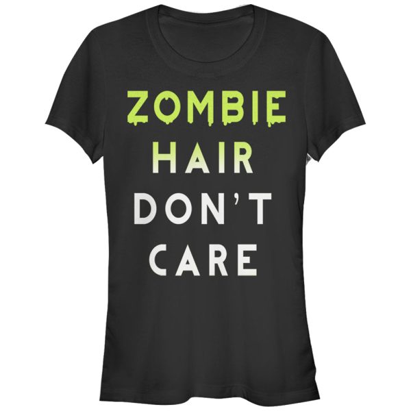 Junior_s CHIN UP Halloween Zombie Hair Don_t Care T-Shirt