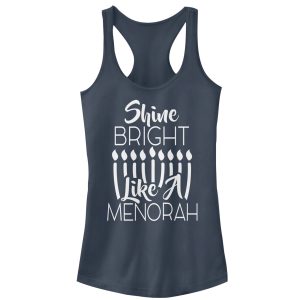 Junior_s CHIN UP Hanukkah Bright Menorah Racerback Tank Top