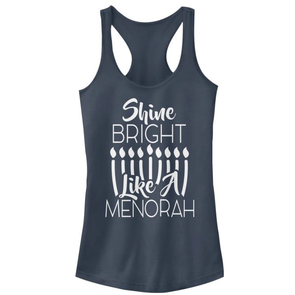 Junior_s CHIN UP Hanukkah Bright Menorah Racerback Tank Top