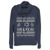 Junior_s CHIN UP Hanukkah Ugly Sweater Cowl Neck Sweatshirt