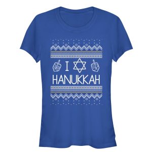 Junior_s CHIN UP Hanukkah Ugly Sweater T-Shirt