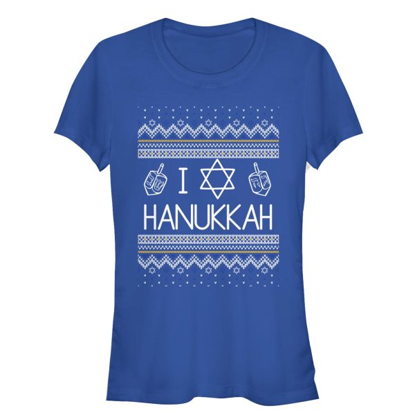 Junior_s CHIN UP Hanukkah Ugly Sweater T-Shirt