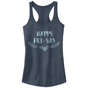 Junior_s CHIN UP Happy Friday Yay Racerback Tank Top