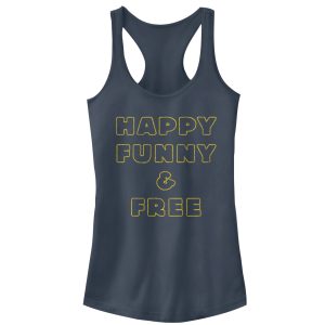 Junior_s CHIN UP Happy Funny Free Racerback Tank Top