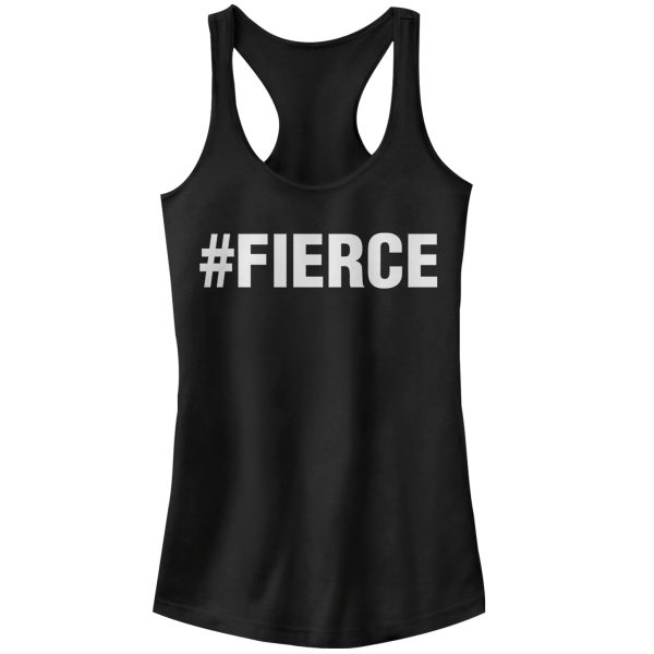 Junior_s CHIN UP Hashtag Fierce Racerback Tank Top