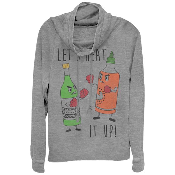 Junior_s CHIN UP Heat It Up Hot Sauce Cowl Neck Sweatshirt