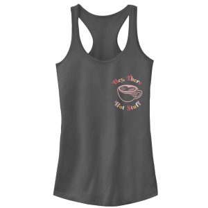 Junior_s CHIN UP Hey Hot Stuff Coffee Racerback Tank Top