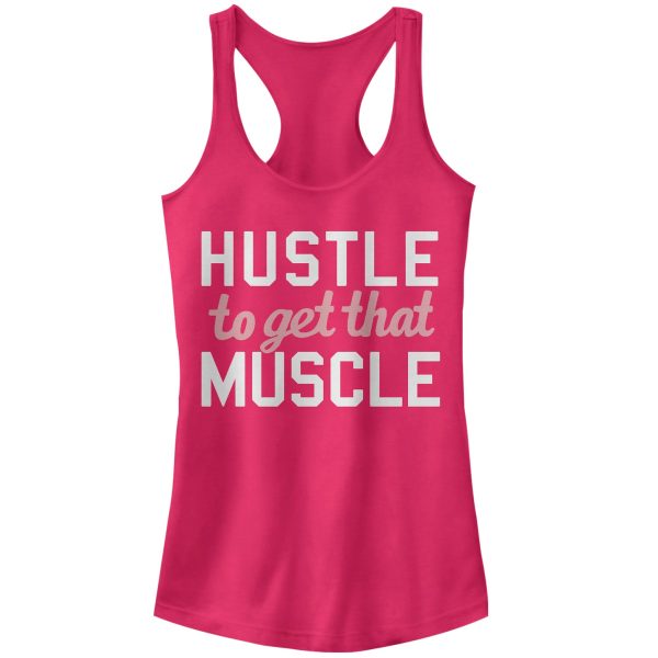 Junior_s CHIN UP Hustle to Get Muscle Racerback Tank Top