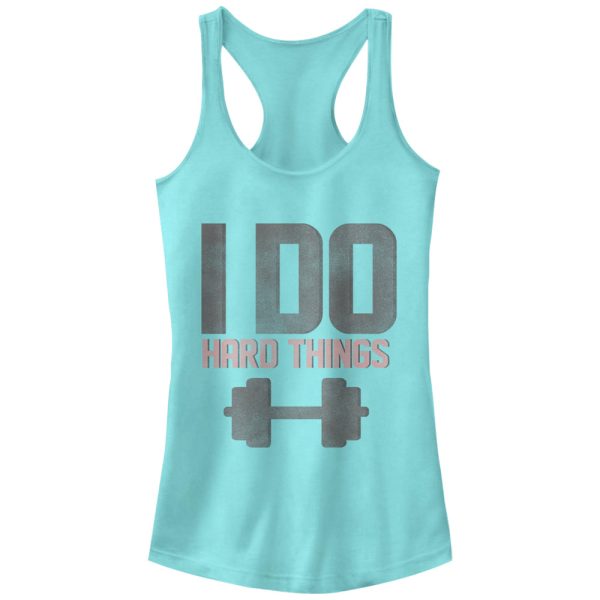 Junior_s CHIN UP I Do Hard Things Racerback Tank Top