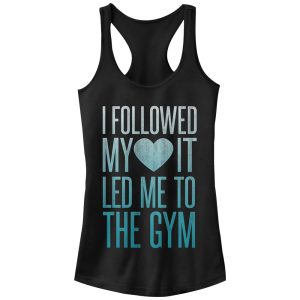 Junior_s CHIN UP I Followed My Heart to the Gym Racerback Tank Top