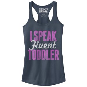 Junior_s CHIN UP I Speak Fluent Toddler Racerback Tank Top