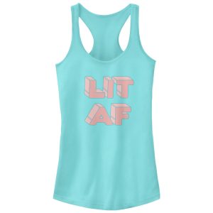 Junior_s CHIN UP LIT AF Racerback Tank Top