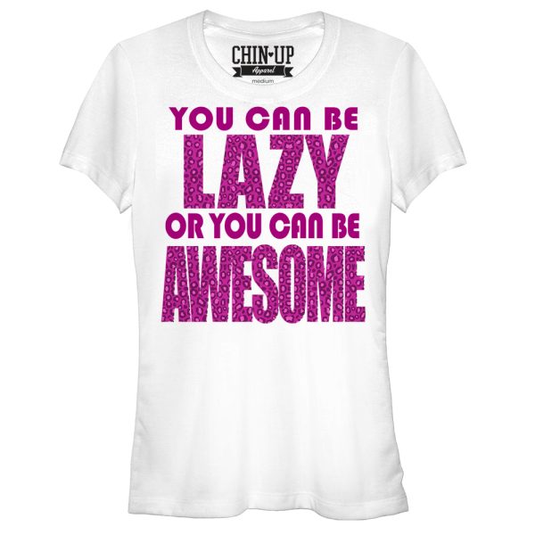 Junior_s CHIN UP Lazy or Awesome T-Shirt