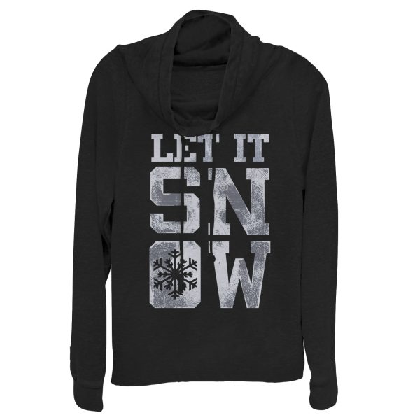 Junior_s CHIN UP Let It Snowflake Cowl Neck Sweatshirt