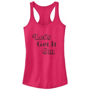 Junior_s CHIN UP Let_s Get Om Racerback Tank Top