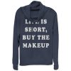 Junior_s CHIN UP Life Short Buy Makeup Cowl Neck Sweatshirt