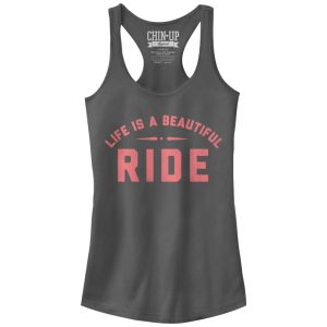 Junior_s CHIN UP Life is a Beautiful Ride Racerback Tank Top