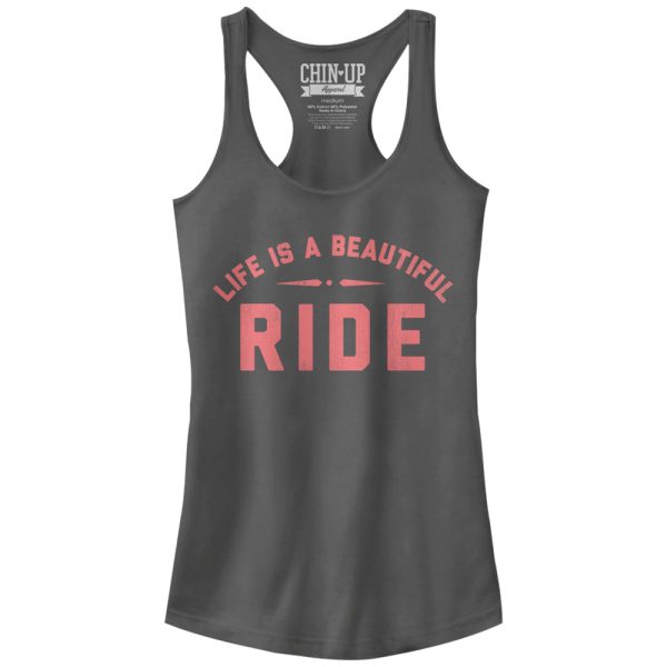 Junior_s CHIN UP Life is a Beautiful Ride Racerback Tank Top