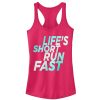 Junior_s CHIN UP Life_s Short Run Fast Racerback Tank Top