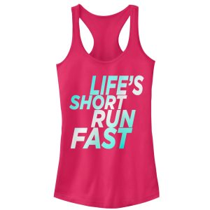 Junior_s CHIN UP Life_s Short Run Fast Racerback Tank Top