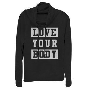 Junior_s CHIN UP Love Your Body Cowl Neck Sweatshirt