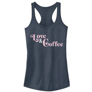 Junior_s CHIN UP Love and Coffee Racerback Tank Top