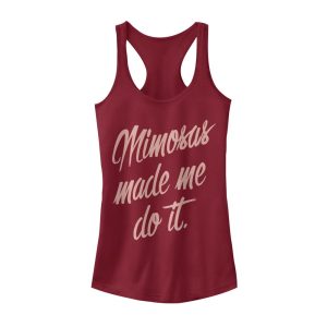 Junior_s CHIN UP Mimosas Made Me Racerback Tank Top