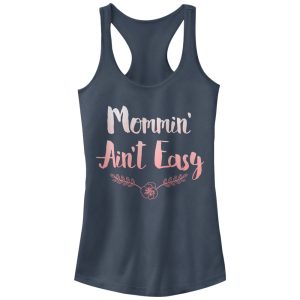 Junior_s CHIN UP Mommin Ain_t Easy Racerback Tank Top