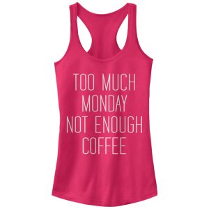 Junior_s CHIN UP Monday Not Enough Coffee Racerback Tank Top