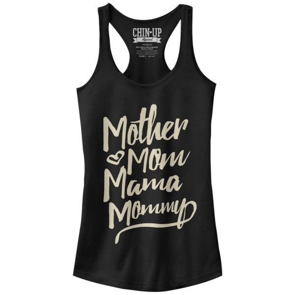 Junior_s CHIN UP Mother Mom Mama Mommy Racerback Tank Top