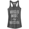 Junior_s CHIN UP Muscles Music and Mascara Racerback Tank Top