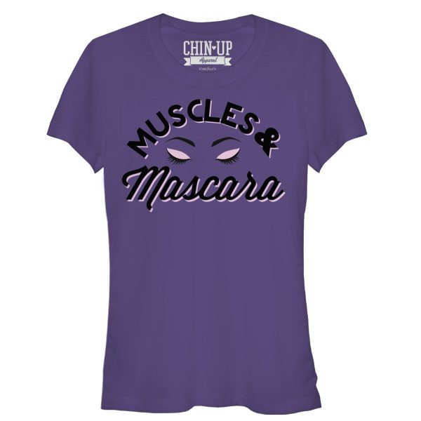 Junior_s CHIN UP Muscles and Mascara Eyelashes T-Shirt