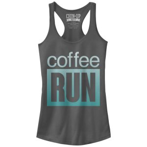 Junior_s CHIN UP On a Coffee Run Racerback Tank Top